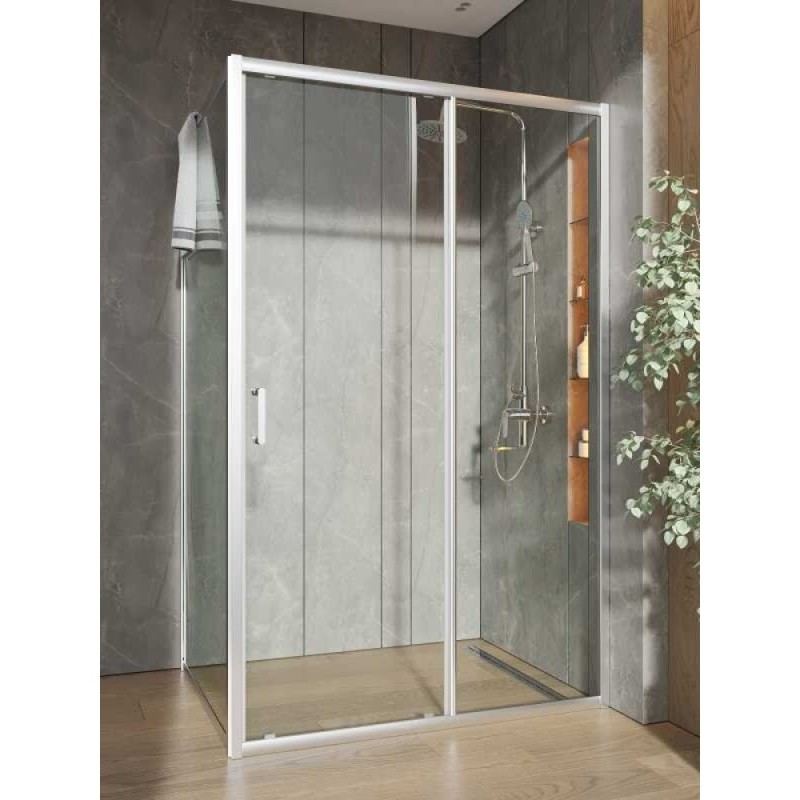 Душевой уголок Orange E23-12090TCR, 120 x 90 см, без поддона, стекло прозрачное, профиль хром