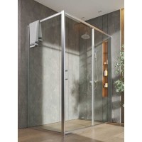 Душевой уголок Orange E23-16090TCR, 160 x 90 см, без поддона, стекло прозрачное, профиль хром