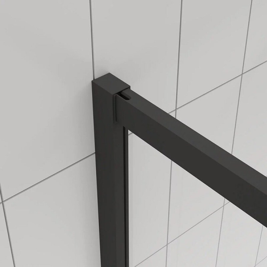 Душевой уголок Veconi Evo 300 B, E3-B-12080-01-C9, 120 x 80 см, стекло прозрачное, профиль черный матовый