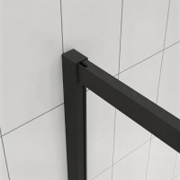 Душевой уголок Veconi Evo 300 B, E3-B-12090-12-C9, 120 x 90 см, стекло тонированное матовое, профиль черный матовый