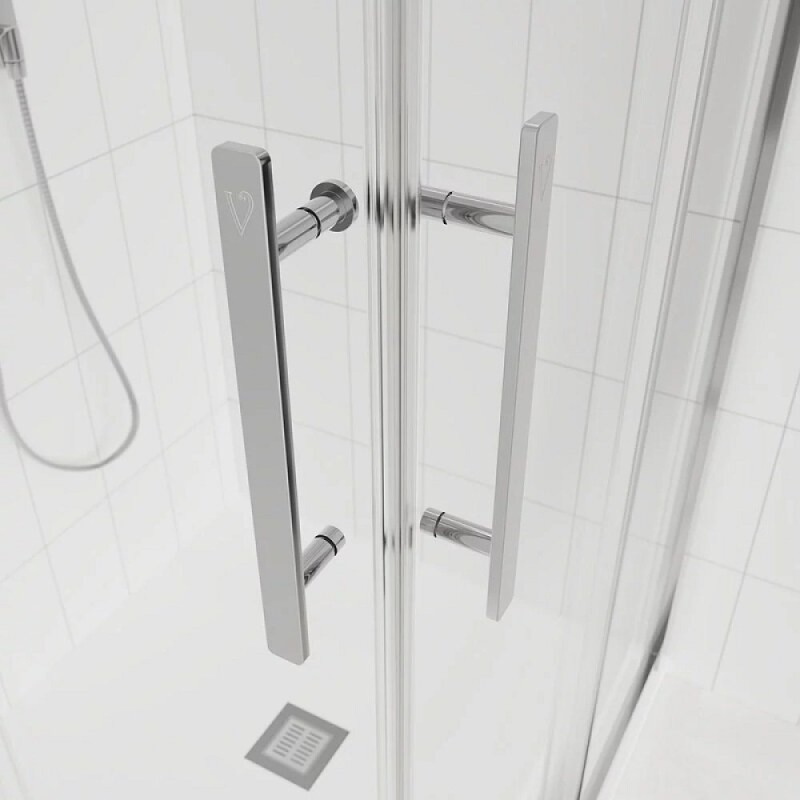 Душевой уголок Veconi Evo 300 CH, E3-CH-10080-01-C9, 100 x 80 см, стекло прозрачное, профиль хром
