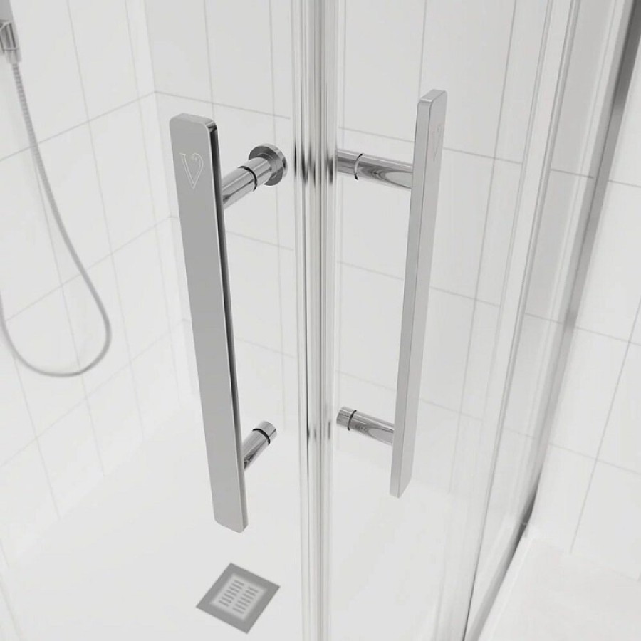 Душевой уголок Veconi Evo 300 CH, E3-CH-10080-01-C9, 100 x 80 см, стекло прозрачное, профиль хром