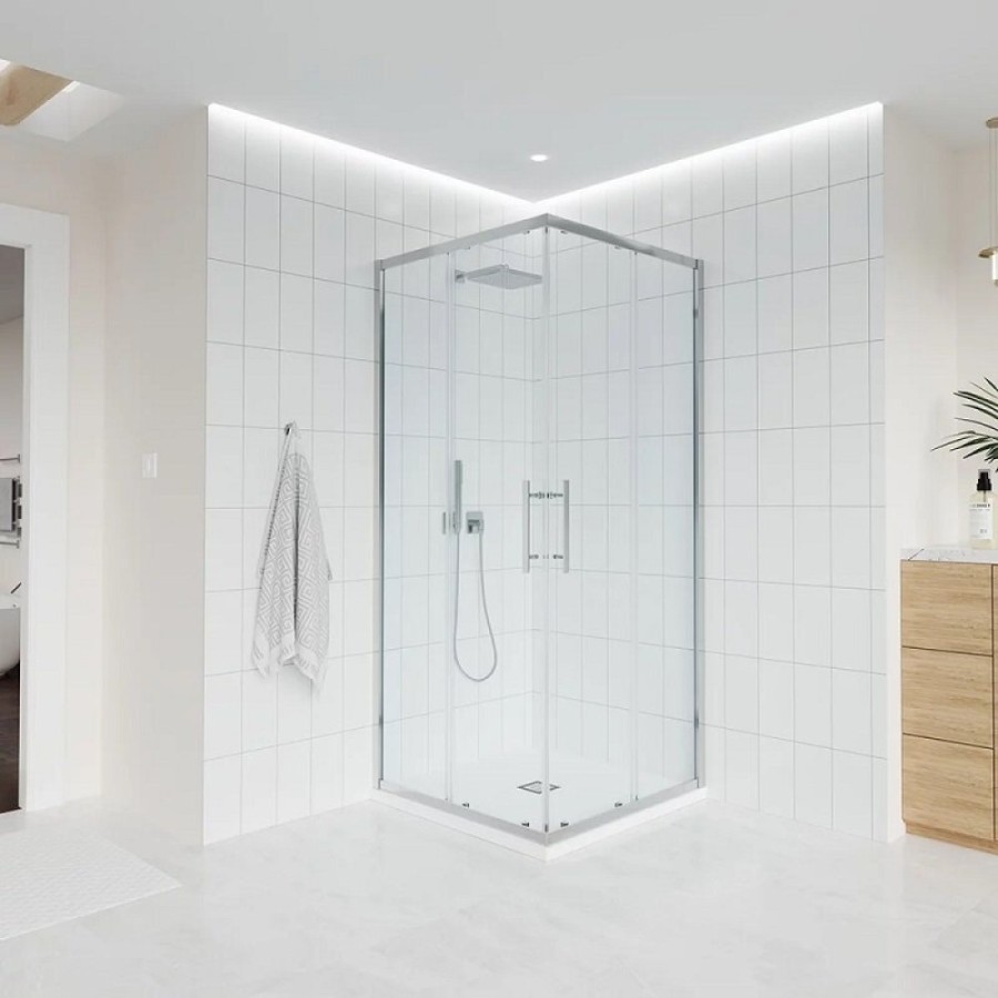 Душевой уголок Veconi Evo 300 CH, E3-CH-11080-01-C9, 110 x 80 см, стекло прозрачное, профиль хром