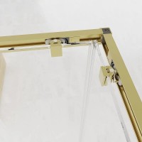 Душевой уголок Veconi Evo 300 G, E3-G-11090-01-C9, 110 x 90 см, стекло прозрачное, профиль золото брашинг