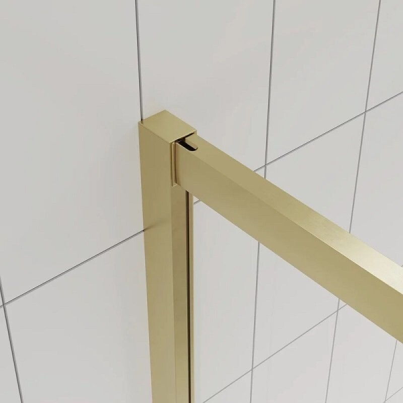 Душевой уголок Veconi Evo 300 G, E3-G-9090-01-C9, 90 x 90 см, стекло прозрачное, профиль золото брашинг