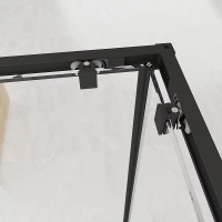Душевой уголок Veconi Evo 300 GR, E3-GR-10080-01-C9, 100 x 80 см, стекло прозрачное, профиль графит брашинг