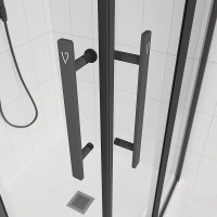 Душевой уголок Veconi Evo 300 GR, E3-GR-10080-01-C9, 100 x 80 см, стекло прозрачное, профиль графит брашинг