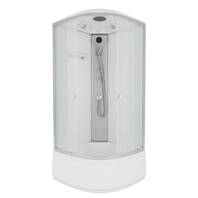 Душевая кабина Niagara Eco E80/40/MT, 80 х 80 см, с крышей, стекло матовое, профиль хром