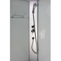 Душевая кабина Niagara Eco E80/40/MT/BK, 80 x 80, без крыши, стекло матовое, профиль серебро