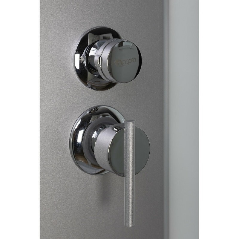 Душевая кабина Niagara Eco E80/40/MT/BK, 80 x 80, без крыши, стекло матовое, профиль серебро