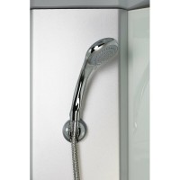 Душевая кабина Niagara Eco E80/40/MT/BK, 80 x 80, без крыши, стекло матовое, профиль серебро