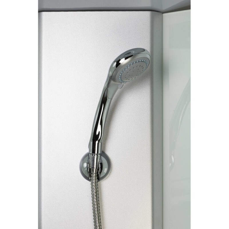 Душевая кабина Niagara Eco E80/40/MT/BK, 80 x 80, без крыши, стекло матовое, профиль серебро