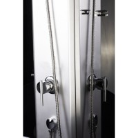 Душевая кабина Niagara Eco E80/40/TN/BK, 80 х 80 см, без крыши, стекло тонированное, профиль хром