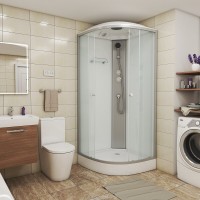 Душевая кабина Niagara Eco E90/13/MT, 90 х 90 см, с крышей, стекло матовое, профиль хром