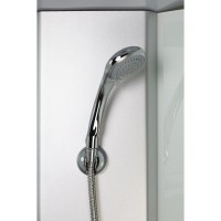 Душевая кабина Niagara Eco E90/13/MT/BK, 90 х 90 см, без крыши, стекло матовое, профиль хром