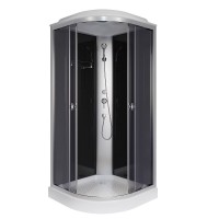 Душевая кабина Niagara Eco E90/13/TN, 90 х 90 см, с крышей, стекло тонированное, профиль хром