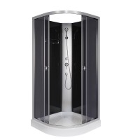 Душевая кабина Niagara Eco E90/13/TN/BK, 90 х 90 см, без крыши, стекло тонированное, профиль хром