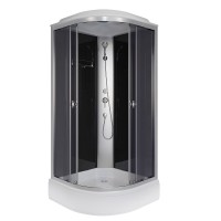 Душевая кабина Niagara Eco E90/26/TN, 90 х 90 см, с крышей, стекло тонированное, профиль хром
