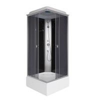 Душевая кабина Niagara Eco E90/26Q/TN, 90 х 90 см, с крышей, стекло тонированное, профиль хром