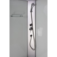 Душевая кабина Niagara Eco E90/40/MT/BK, 90 х 90 см, без крыши, стекло матовое, профиль хром