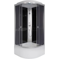 Душевая кабина Niagara Eco E90/40/TN, 90 х 90 см, с крышей, стекло тонированное, профиль серебро