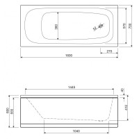 Ванна акриловая Cezares ECO-160-70-41-W37 160 х 70 см