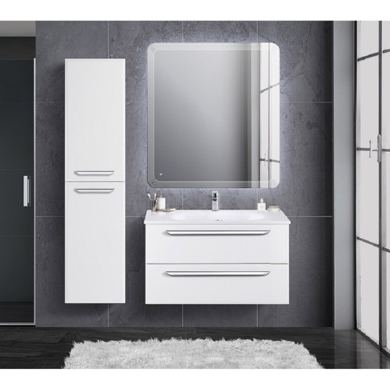 Тумба под раковину Cezares Eco-750-2C-SO-BL, 75 см, подвесная, bianco lucido