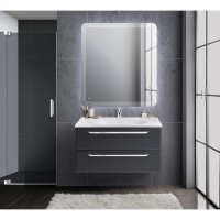 Тумба под раковину Cezares Eco-750-2C-SO-GR-P, 75 см, подвесная, grafito