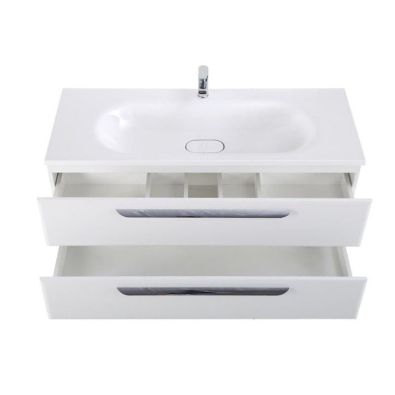 Тумба под раковину Cezares Eco-900-2C-SO-BL, 90 см, подвесная, bianco lucido