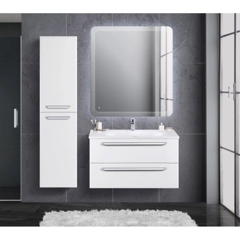 Тумба под раковину Cezares Eco-900-2C-SO-BL, 90 см, подвесная, bianco lucido