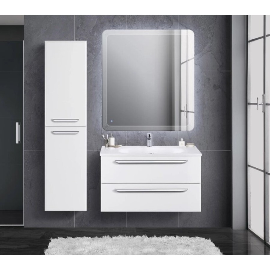 Тумба под раковину Cezares Eco-900-2C-SO-BL, 90 см, подвесная, bianco lucido