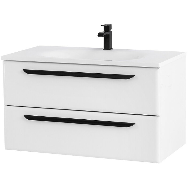 Тумба под раковину Cezares Eco-900-2C-SO-BO, 90 см, подвесная, bianco opaco