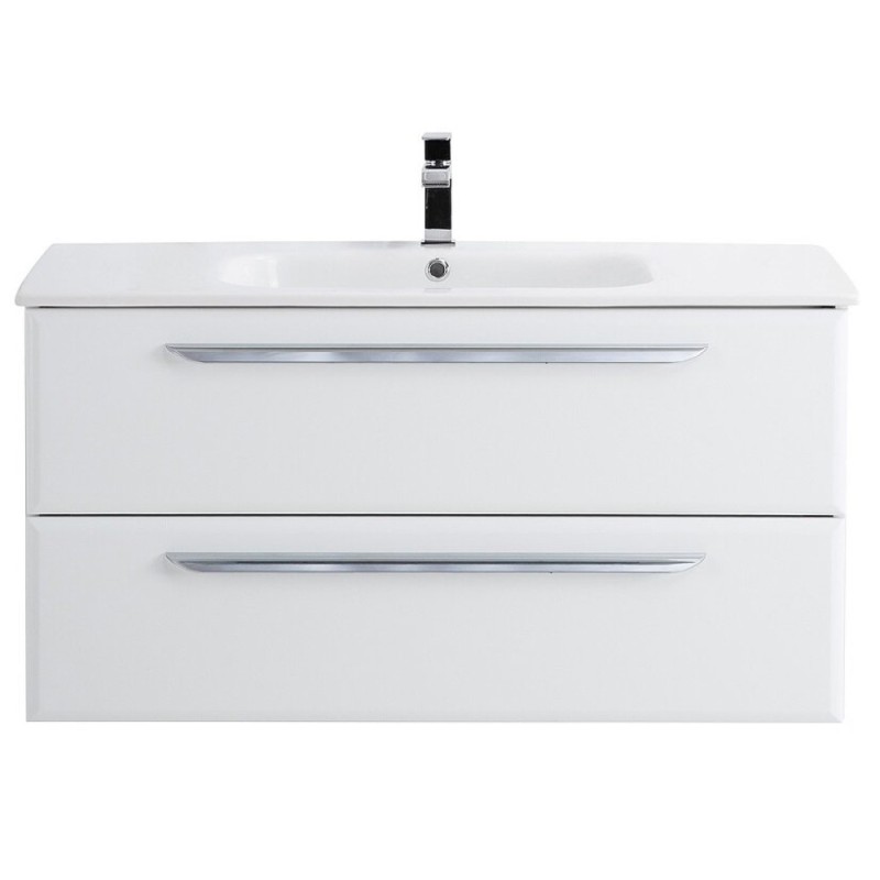 Тумба под раковину Cezares Eco-Cer-1000-2C-SO-BL, 100 см, подвесная, bianco lucido