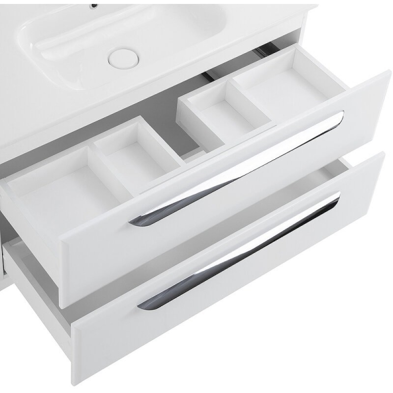Тумба под раковину Cezares Eco-Cer-1000-2C-SO-BL, 100 см, подвесная, bianco lucido