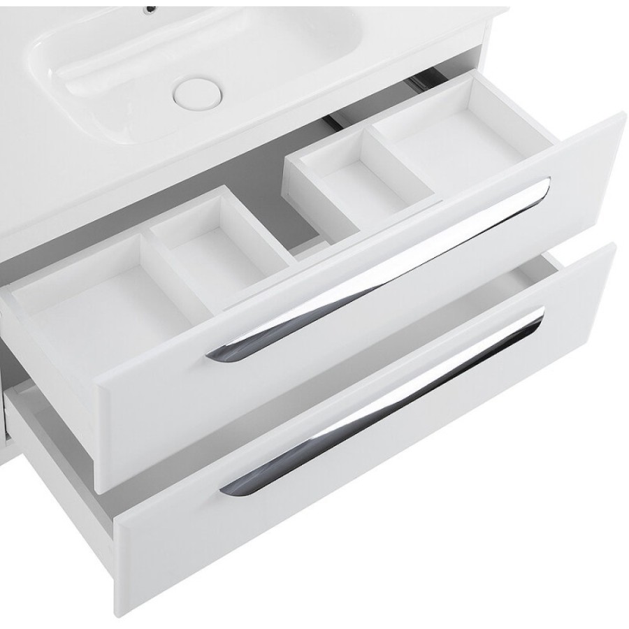 Тумба под раковину Cezares Eco-Cer-1000-2C-SO-BL, 100 см, подвесная, bianco lucido