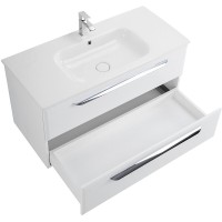 Тумба под раковину Cezares Eco-Cer-1000-2C-SO-BL, 100 см, подвесная, bianco lucido