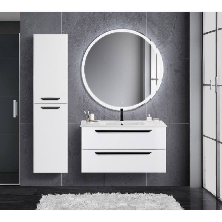 Тумба под раковину Cezares Eco-Cer-1000-2C-SO-BL, 100 см, подвесная, bianco lucido