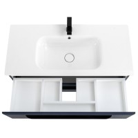 Тумба под раковину Cezares Eco-Cer-1200-2C-SO-GR-P, 120 см, подвесная, grafito