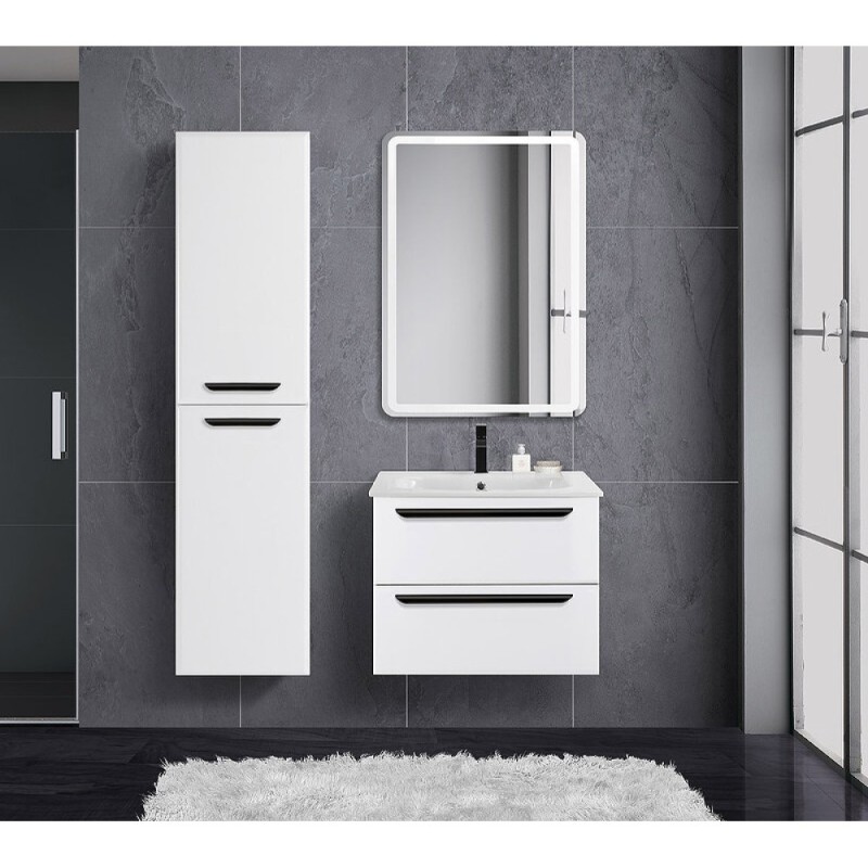 Тумба под раковину Cezares Eco-CER-600-2C-SO-BO, 60 см, подвесная, bianco opaco