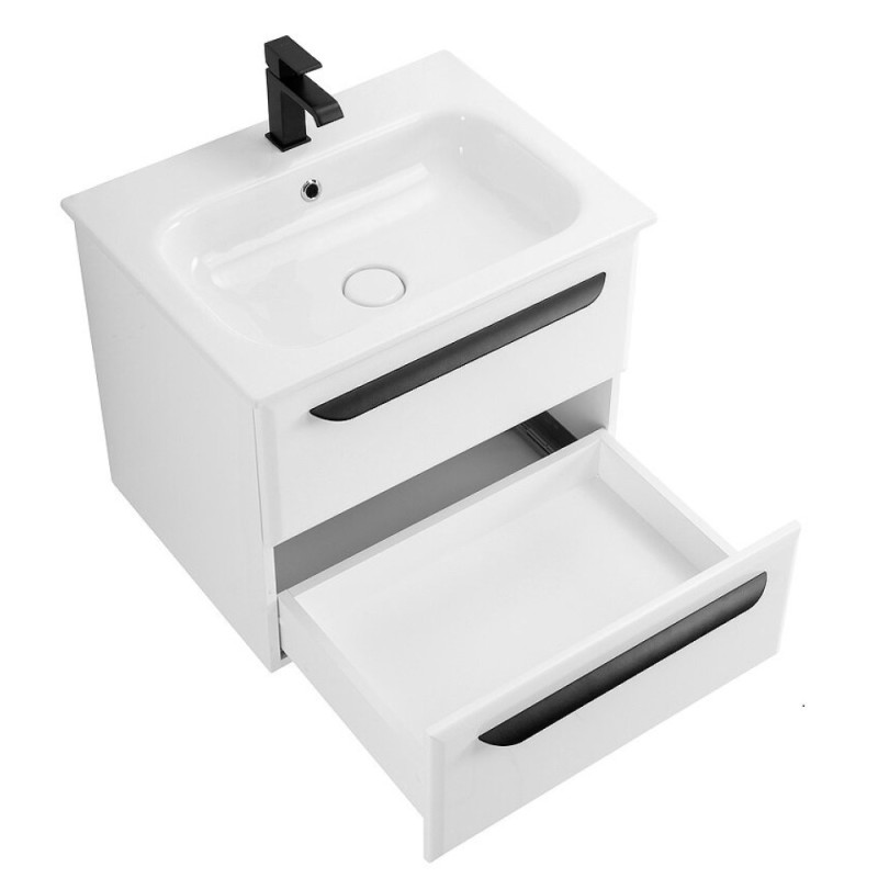 Тумба под раковину Cezares Eco-CER-600-2C-SO-BO, 60 см, подвесная, bianco opaco