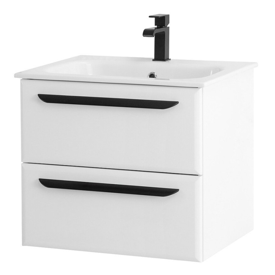 Тумба под раковину Cezares Eco-CER-600-2C-SO-BO, 60 см, подвесная, bianco opaco