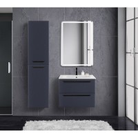 Тумба под раковину Cezares Eco-CER-600-2C-SO-GR-P, 60 см, подвесная, grafito
