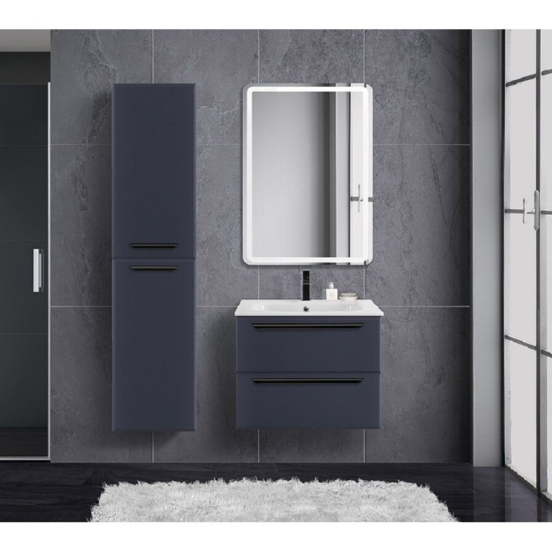 Тумба под раковину Cezares Eco-CER-600-2C-SO-GR-P, 60 см, подвесная, grafito