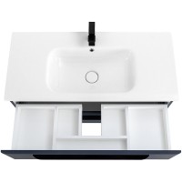 Тумба под раковину Cezares Eco-CER-800-2C-SO-GR-P, 80 см, подвесная, grafito