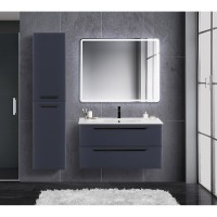 Тумба под раковину Cezares Eco-CER-800-2C-SO-GR-P, 80 см, подвесная, grafito
