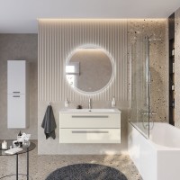 Тумба под раковину Cezares Eco-Cer-N-1000-2C-SO-AS-P, 100 см, подвесная, альпака брашированная