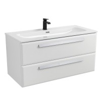 Тумба под раковину Cezares Eco-Cer-N-1000-2C-SO-BL, 100 см, подвесная, Bianco Lucido