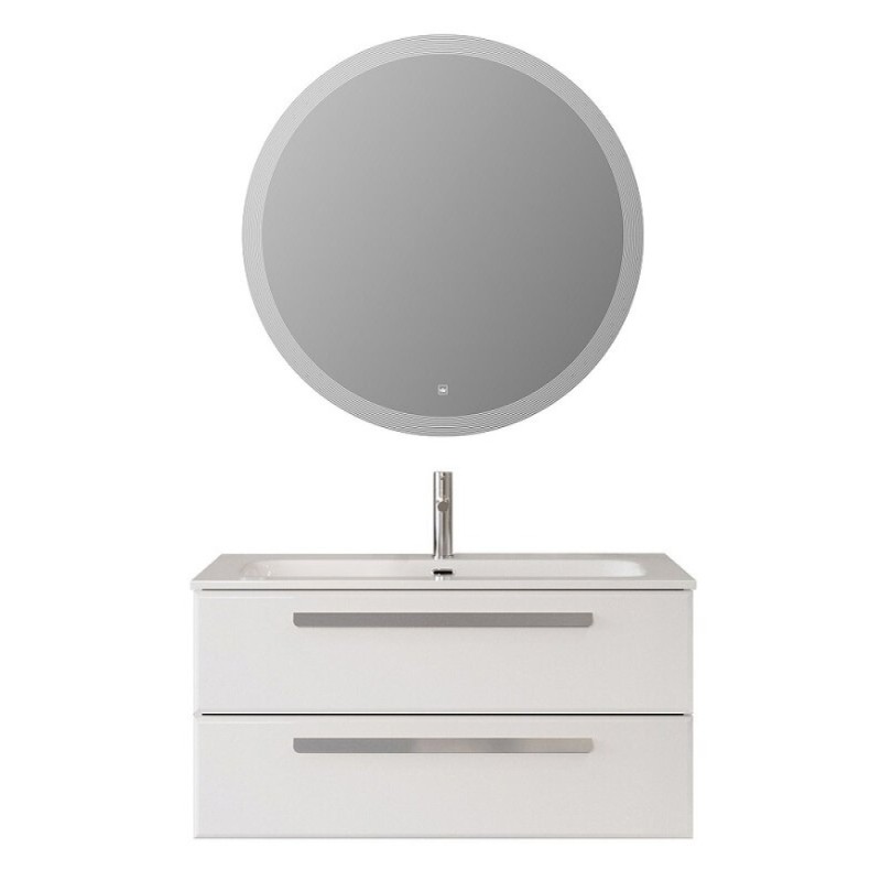 Тумба под раковину Cezares Eco-Cer-N-1000-2C-SO-BL, 100 см, подвесная, Bianco Lucido