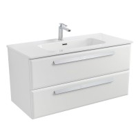 Тумба под раковину Cezares Eco-Cer-N-1000-2C-SO-BO, 100 см, подвесная, Bianco Opaco