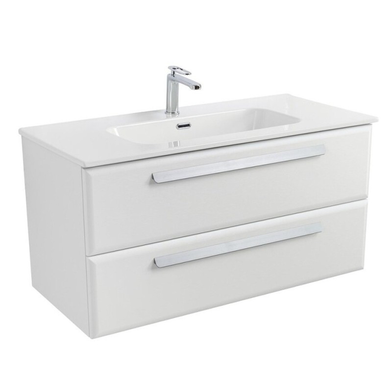 Тумба под раковину Cezares Eco-Cer-N-1000-2C-SO-BO, 100 см, подвесная, Bianco Opaco